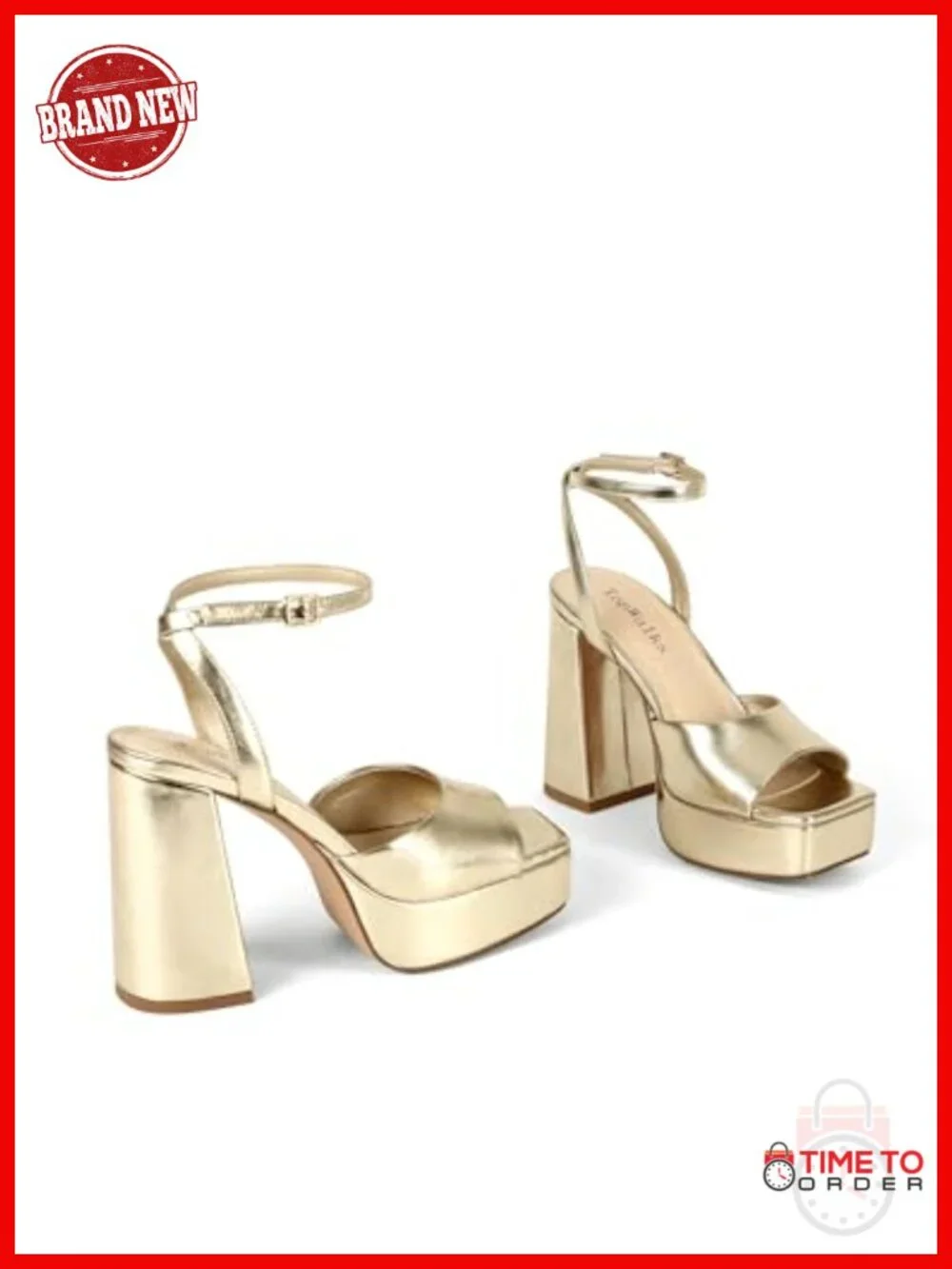 Women's Platform Heels Chunky Block Heeled Sandals Ankle Strap Wedding Party